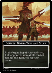 Bounty: Gorra Tash and Silas // Bounty Rules Double-Sided Token [Outlaws of Thunder Junction Commander Tokens] | Shuffle n Cut Hobbies & Games