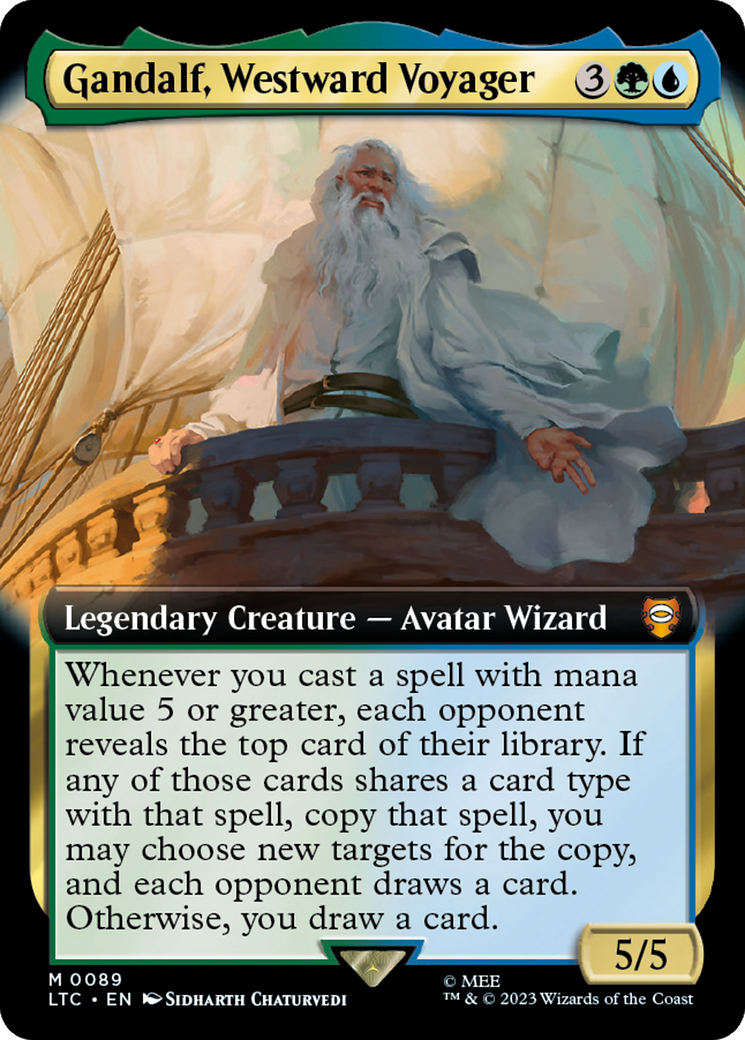 Gandalf, Westward Voyager (Extended Art) [The Lord of the Rings: Tales of Middle-Earth Commander] | Shuffle n Cut Hobbies & Games