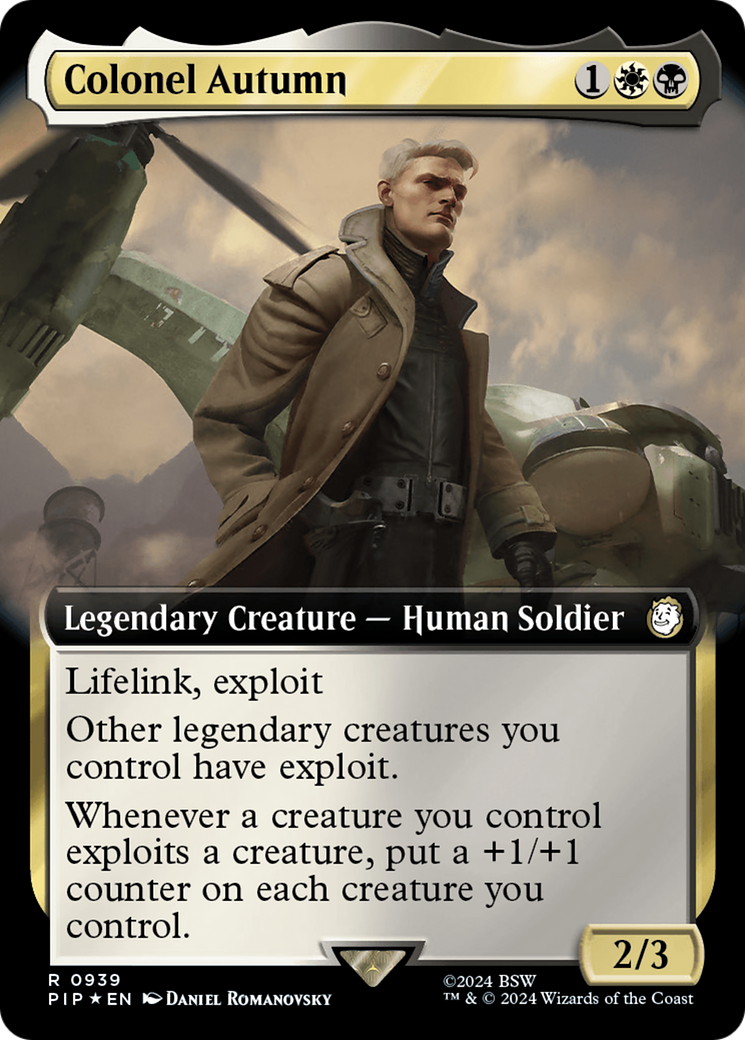 Colonel Autumn (Extended Art) (Surge Foil) [Fallout] | Shuffle n Cut Hobbies & Games