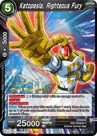 Katopesla, Righteous Fury (Divine Multiverse Draft Tournament) (DB2-147) [Tournament Promotion Cards] | Shuffle n Cut Hobbies & Games