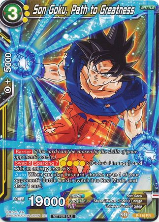 Son Goku, Path to Greatness (Power Booster) (P-115) [Promotion Cards] | Shuffle n Cut Hobbies & Games