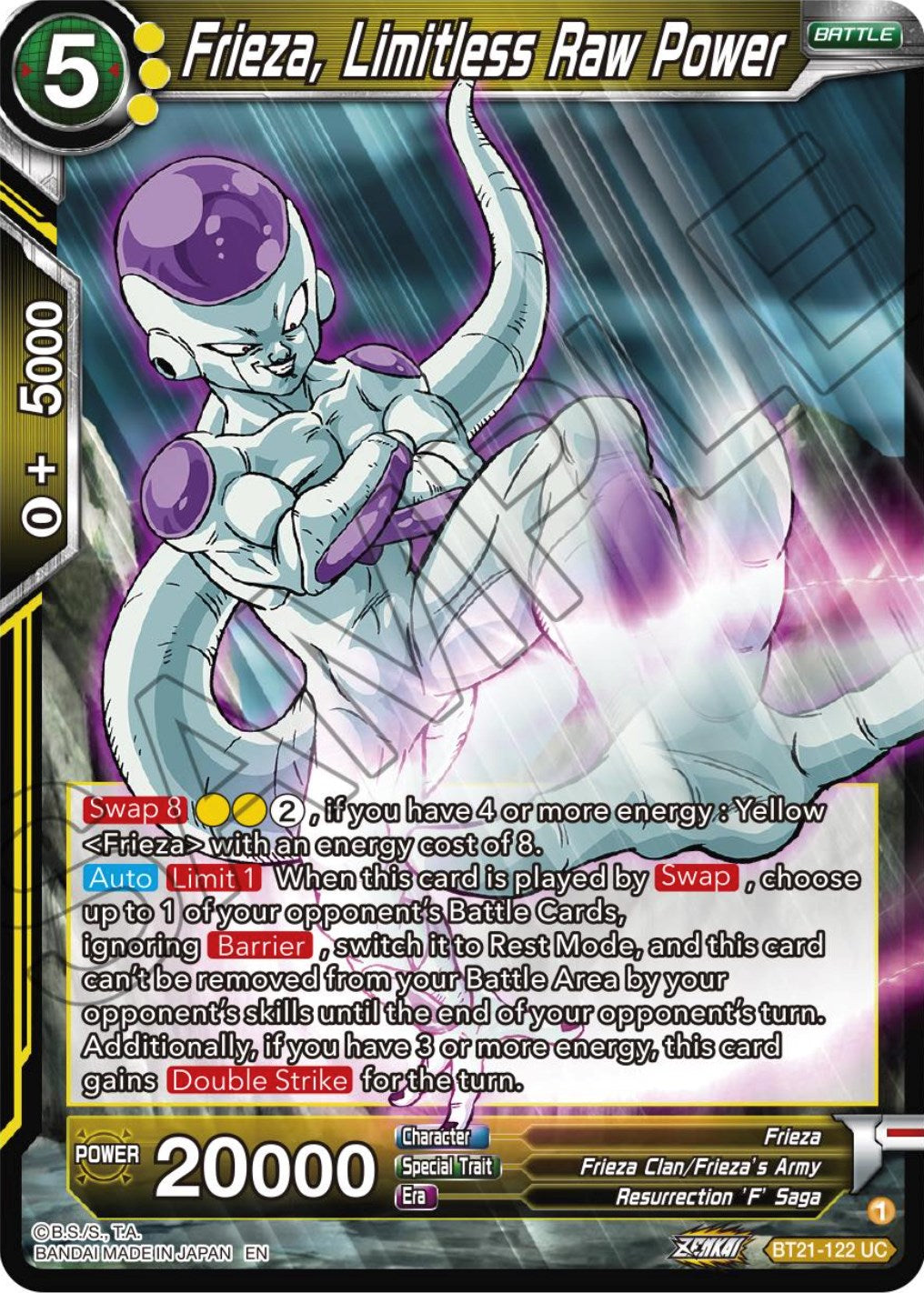 Frieza, Limitless Raw Power (BT21-122) [Wild Resurgence] | Shuffle n Cut Hobbies & Games