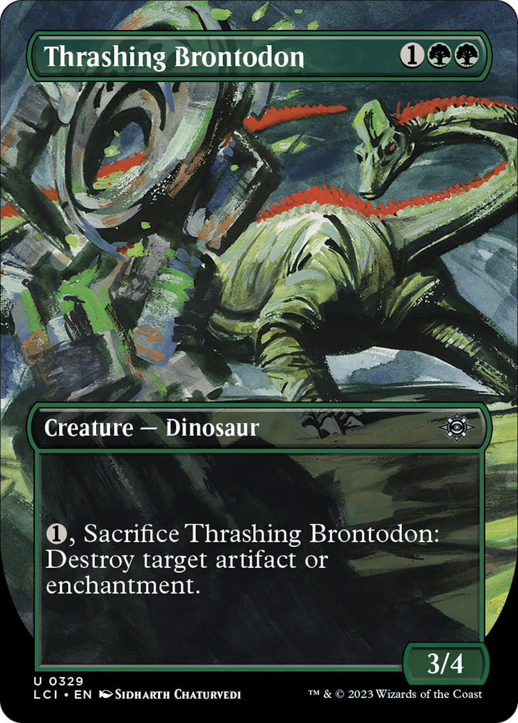 Thrashing Brontodon (Borderless) [The Lost Caverns of Ixalan] | Shuffle n Cut Hobbies & Games