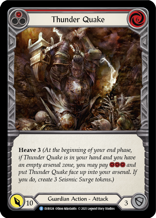 Thunder Quake (Red) [EVR024] (Everfest)  1st Edition Rainbow Foil | Shuffle n Cut Hobbies & Games