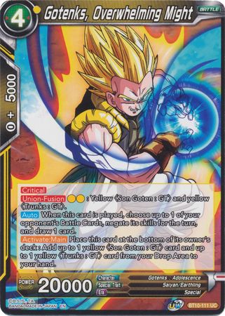 Gotenks, Overwhelming Might (BT10-111) [Rise of the Unison Warrior 2nd Edition] | Shuffle n Cut Hobbies & Games