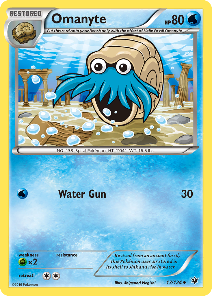 Omanyte (17/124) [XY: Fates Collide] | Shuffle n Cut Hobbies & Games