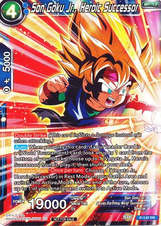 Son Goku Jr., Heroic Successor (Power Booster) (P-147) [Promotion Cards] | Shuffle n Cut Hobbies & Games