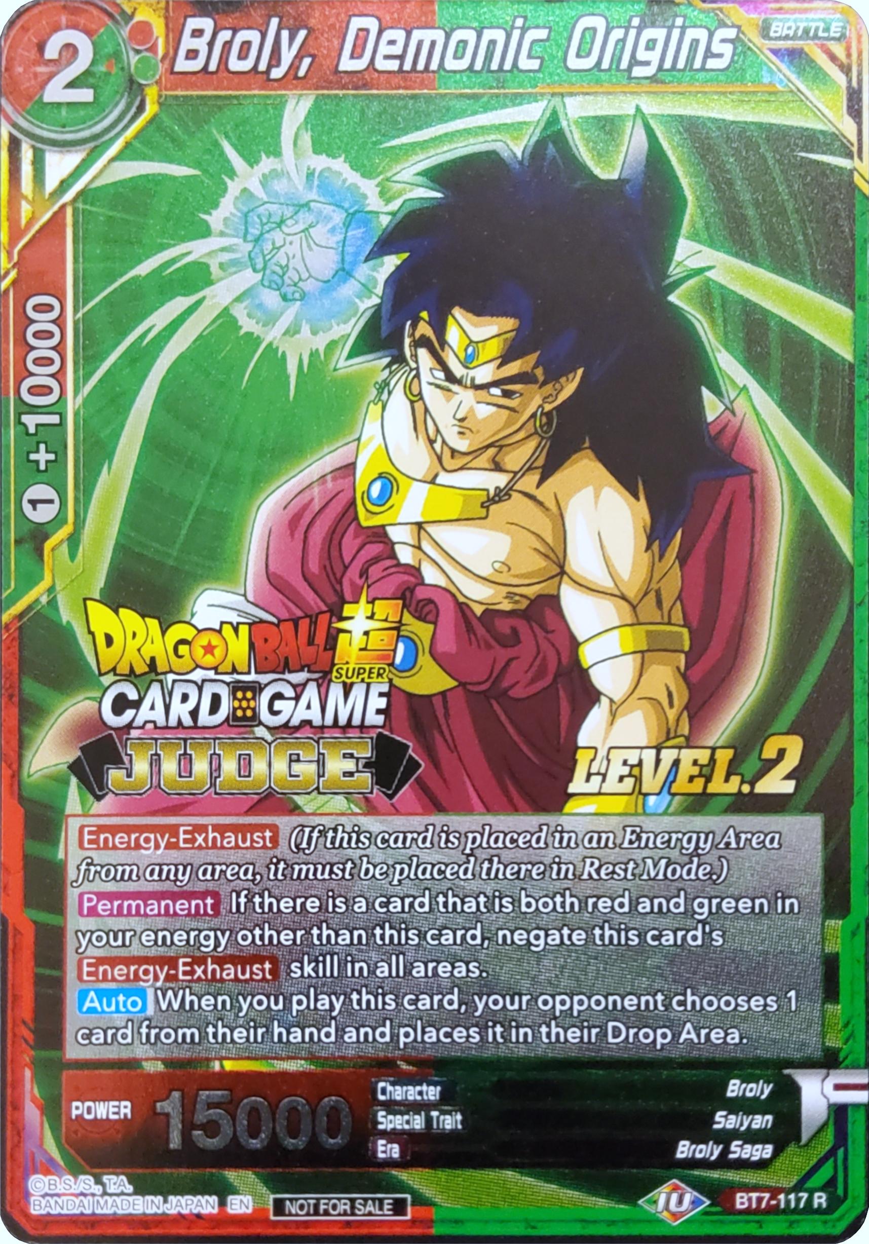 Broly, Demonic Origins (Level 2) (BT7-117) [Judge Promotion Cards] | Shuffle n Cut Hobbies & Games