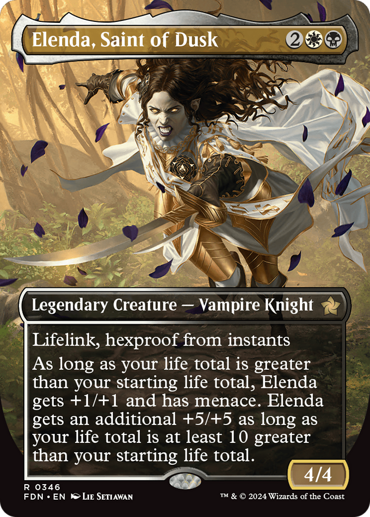 Elenda, Saint of Dusk (Borderless) [Foundations] | Shuffle n Cut Hobbies & Games