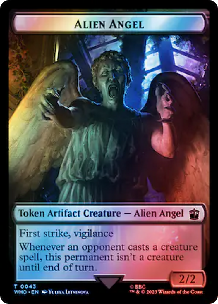 Alien Angel // Alien Insect Double-Sided Token (Surge Foil) [Doctor Who Tokens] | Shuffle n Cut Hobbies & Games