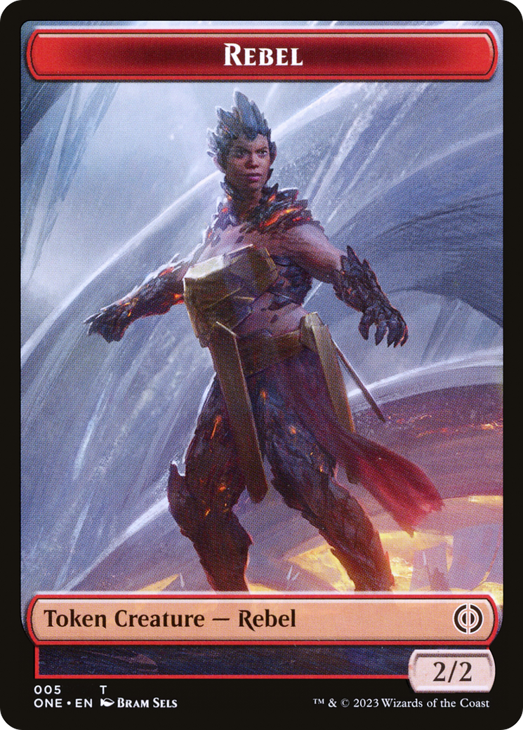 Rebel // Drone Double-Sided Token [Phyrexia: All Will Be One Tokens] | Shuffle n Cut Hobbies & Games