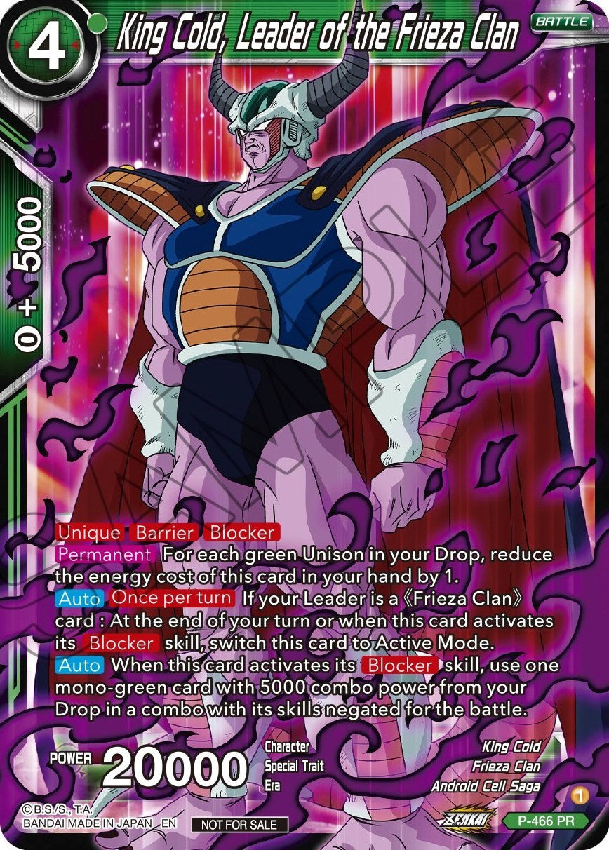 King Cold, Leader of the Frieza Clan (Z03 Dash Pack) (P-466) [Promotion Cards] | Shuffle n Cut Hobbies & Games