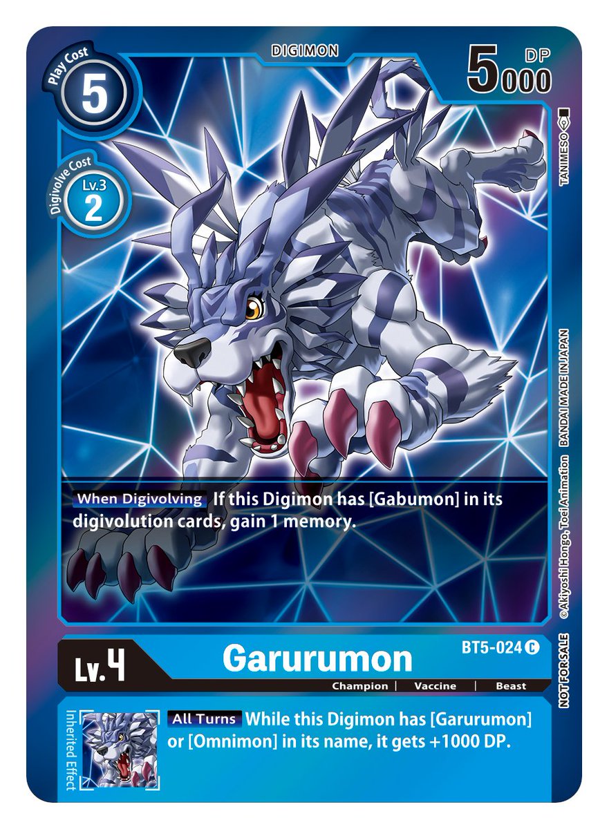 Garurumon [BT5-024] (Event Pack 2) [Battle of Omni] | Shuffle n Cut Hobbies & Games