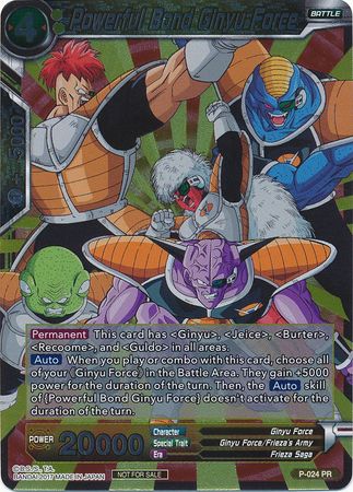 Powerful Bond Ginyu Force (P-024) [Promotion Cards] | Shuffle n Cut Hobbies & Games