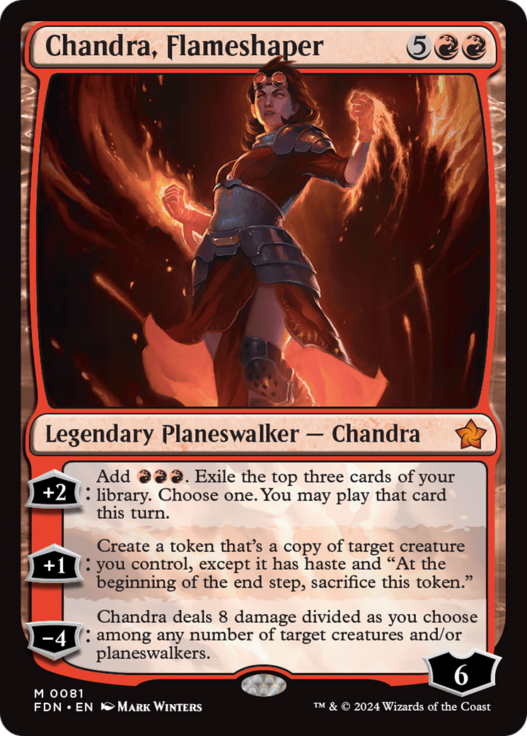 Chandra, Flameshaper [Foundations] | Shuffle n Cut Hobbies & Games