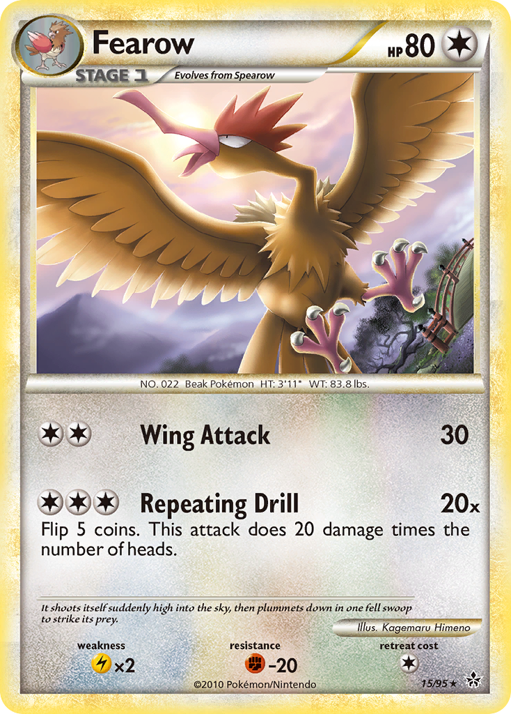 Fearow (15/95) [HeartGold & SoulSilver: Unleashed] | Shuffle n Cut Hobbies & Games