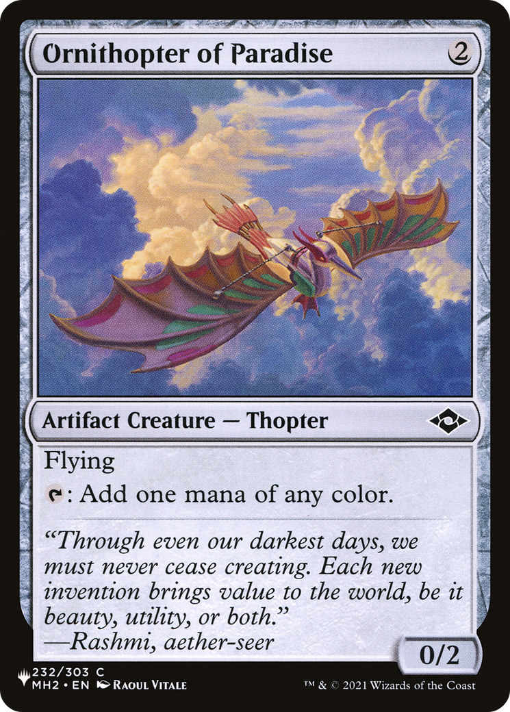 Ornithopter of Paradise [The List] | Shuffle n Cut Hobbies & Games