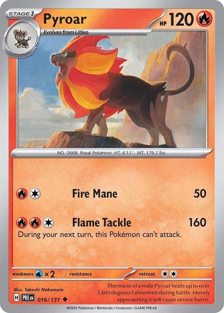 Pyroar (016/131) [Scarlet & Violet: Prismatic Evolutions] | Shuffle n Cut Hobbies & Games