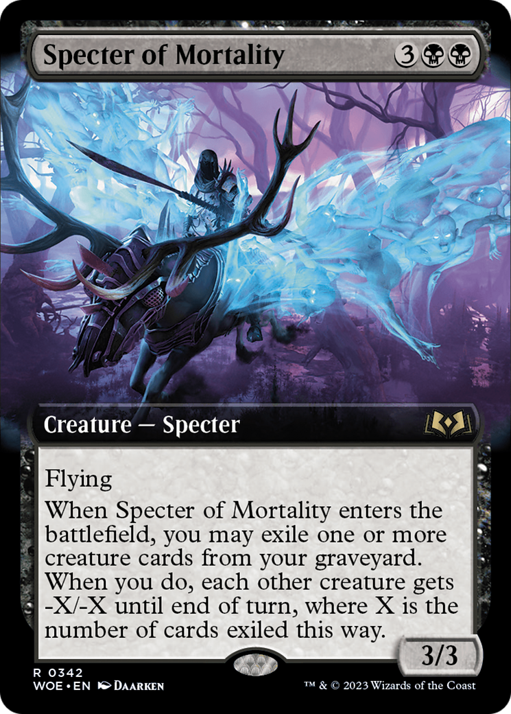 Specter of Mortality (Extended Art) [Wilds of Eldraine] | Shuffle n Cut Hobbies & Games