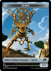 Phyrexian Myr (Ripple Foil) // Servo Double-Sided Token [Modern Horizons 3 Commander Tokens] | Shuffle n Cut Hobbies & Games