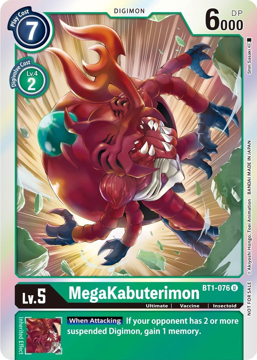 MegaKabuterimon [BT1-076] (Official Tournament Pack Vol. 6) [Release Special Booster Promos] | Shuffle n Cut Hobbies & Games