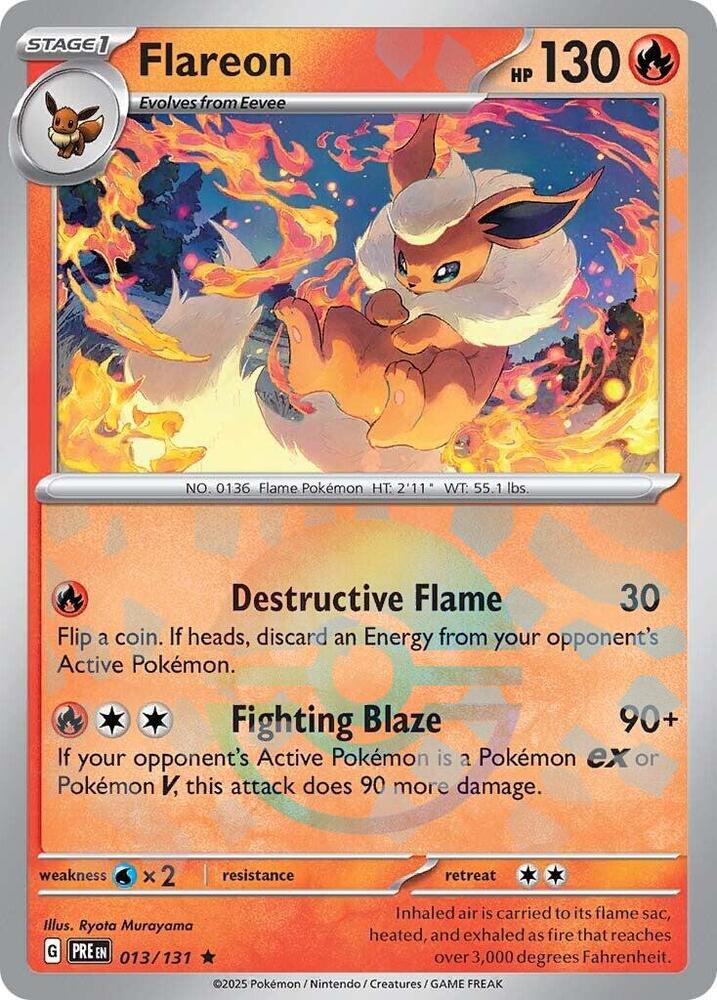 Flareon (013/131) (Poke Ball Pattern) [Scarlet & Violet: Prismatic Evolutions] | Shuffle n Cut Hobbies & Games