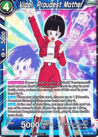 Videl, Proudest Mother (Power Booster: World Martial Arts Tournament) (P-149) [Promotion Cards] | Shuffle n Cut Hobbies & Games