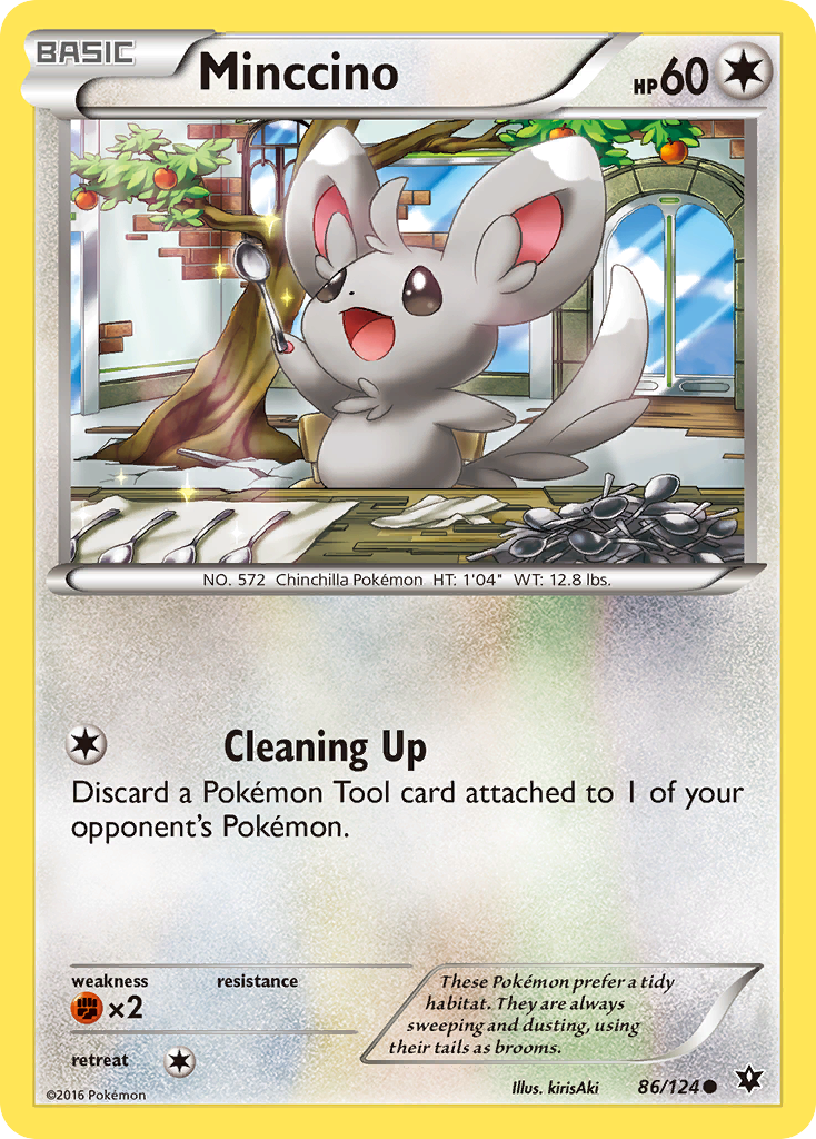 Minccino (86/124) [XY: Fates Collide] | Shuffle n Cut Hobbies & Games