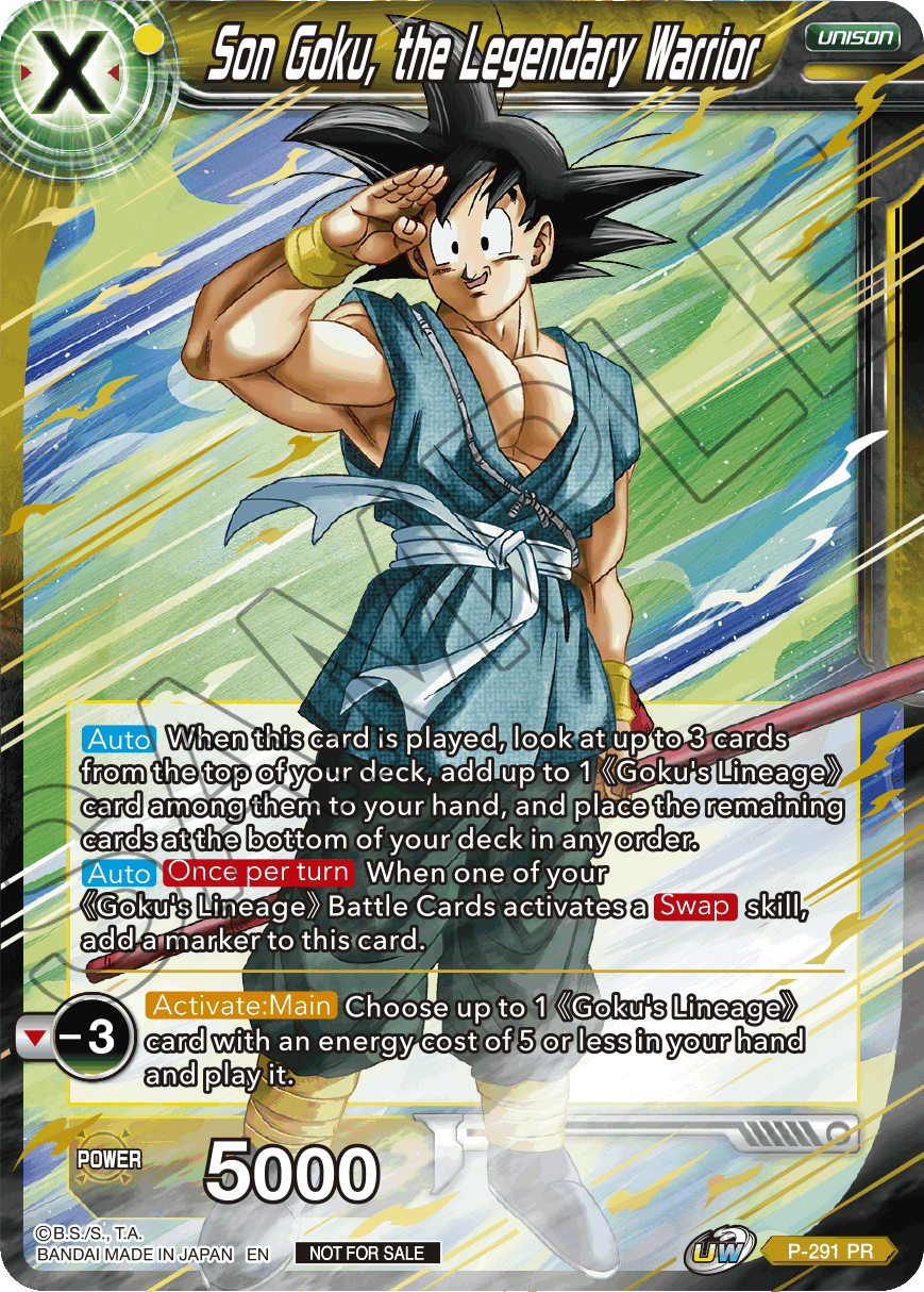 Son Goku, the Legendary Warrior (P-291) [Promotion Cards] | Shuffle n Cut Hobbies & Games