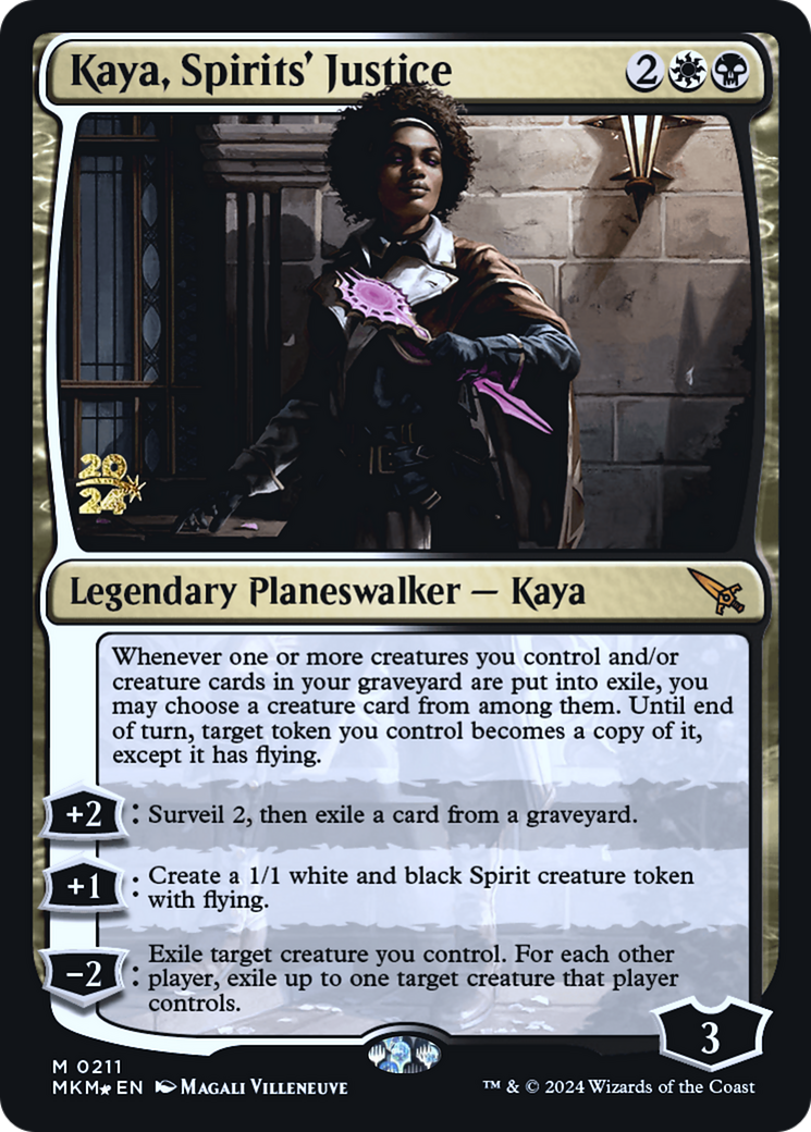 Kaya, Spirits' Justice [Murders at Karlov Manor Prerelease Promos] | Shuffle n Cut Hobbies & Games