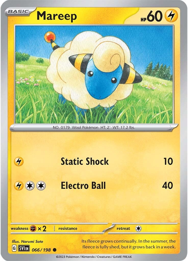 Mareep (066/198) [Scarlet & Violet: Base Set] | Shuffle n Cut Hobbies & Games