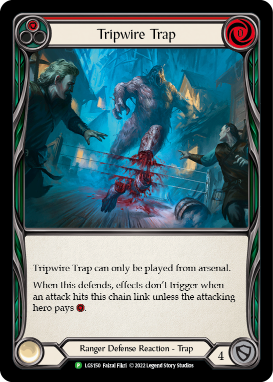 Tripwire Trap (Red) [LGS150] (Promo)  Rainbow Foil | Shuffle n Cut Hobbies & Games