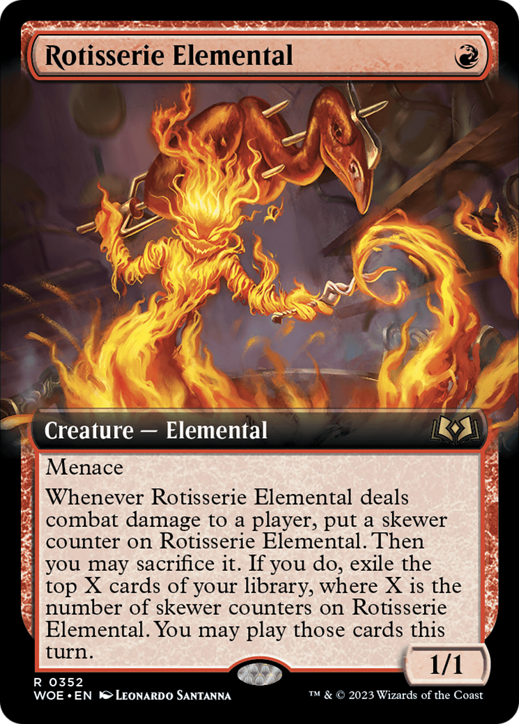 Rotisserie Elemental (Extended Art) [Wilds of Eldraine] | Shuffle n Cut Hobbies & Games