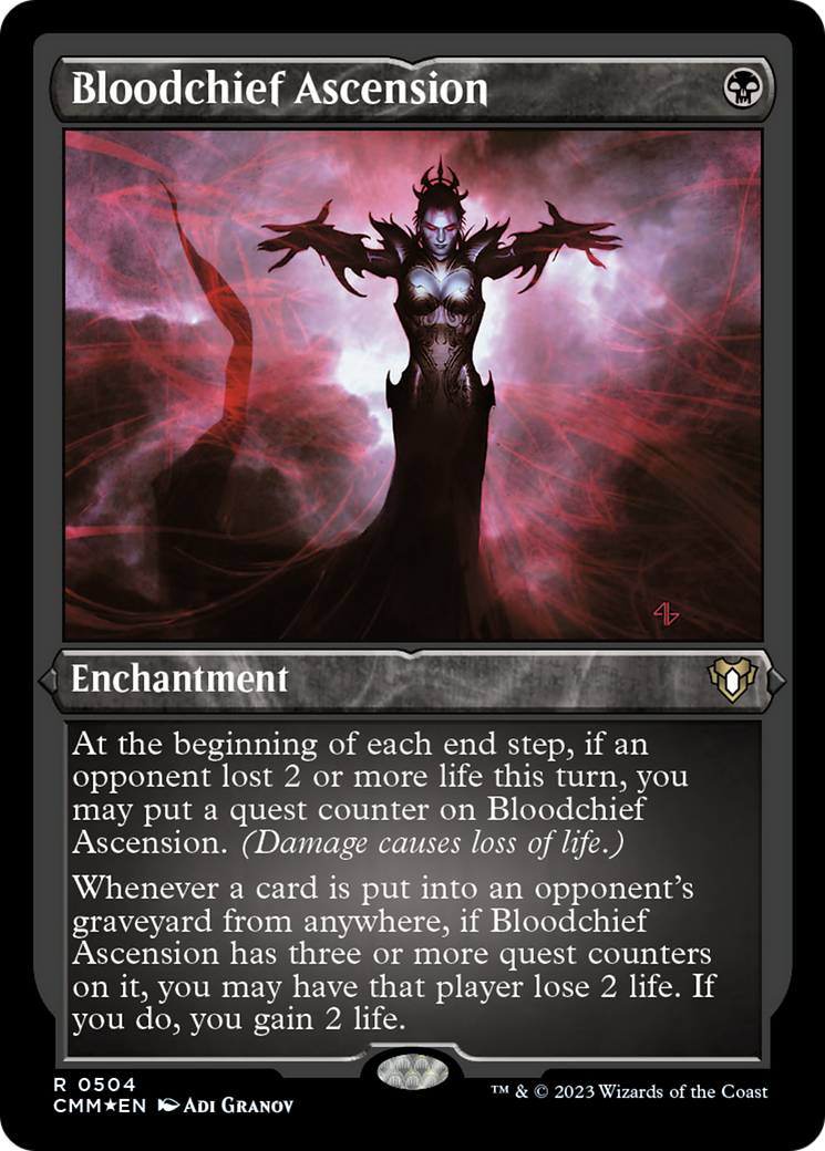 Bloodchief Ascension (Foil Etched) [Commander Masters] | Shuffle n Cut Hobbies & Games