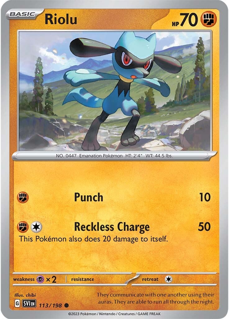 Riolu (113/198) [Scarlet & Violet: Base Set] | Shuffle n Cut Hobbies & Games