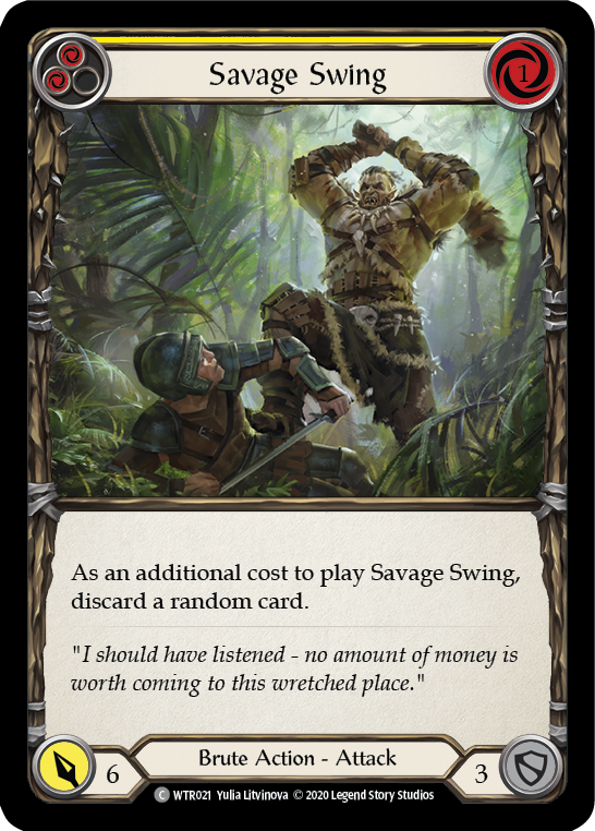 Savage Swing (Yellow) [U-WTR021] (Welcome to Rathe Unlimited)  Unlimited Normal | Shuffle n Cut Hobbies & Games