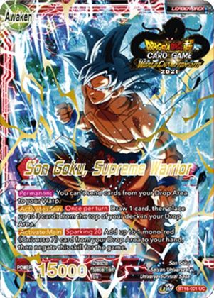 Son Goku // Son Goku, Supreme Warrior (2021 Championship 1st Place) (BT16-001) [Tournament Promotion Cards] | Shuffle n Cut Hobbies & Games