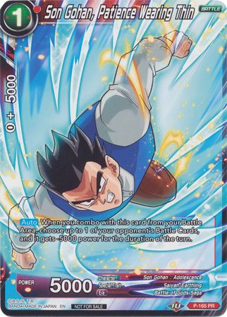 Son Gohan, Patience Wearing Thin (P-165) [Promotion Cards] | Shuffle n Cut Hobbies & Games