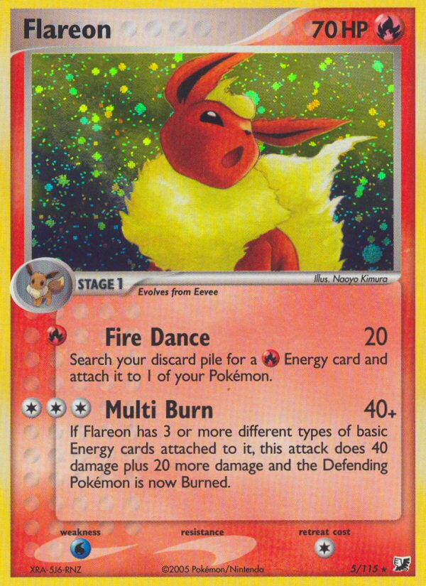 Flareon (5/115) [EX: Unseen Forces] | Shuffle n Cut Hobbies & Games