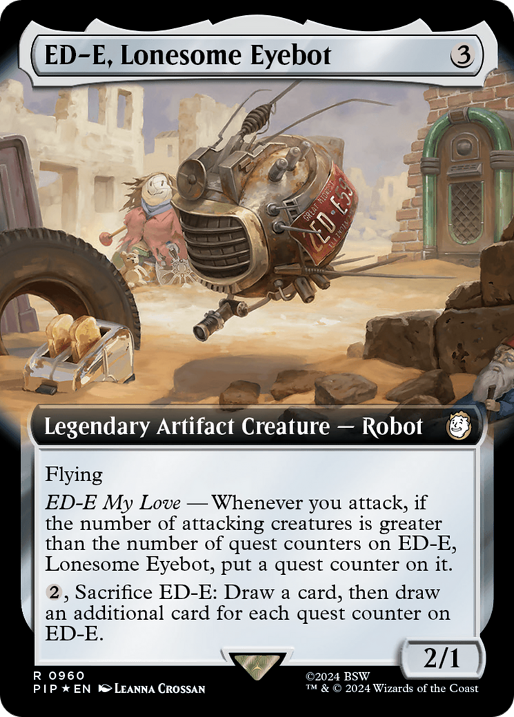 ED-E, Lonesome Eyebot (Extended Art) (Surge Foil) [Fallout] | Shuffle n Cut Hobbies & Games