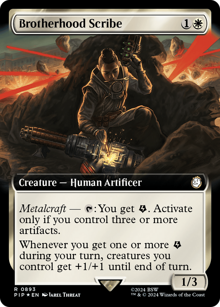 Brotherhood Scribe (Extended Art) (Surge Foil) [Fallout] | Shuffle n Cut Hobbies & Games