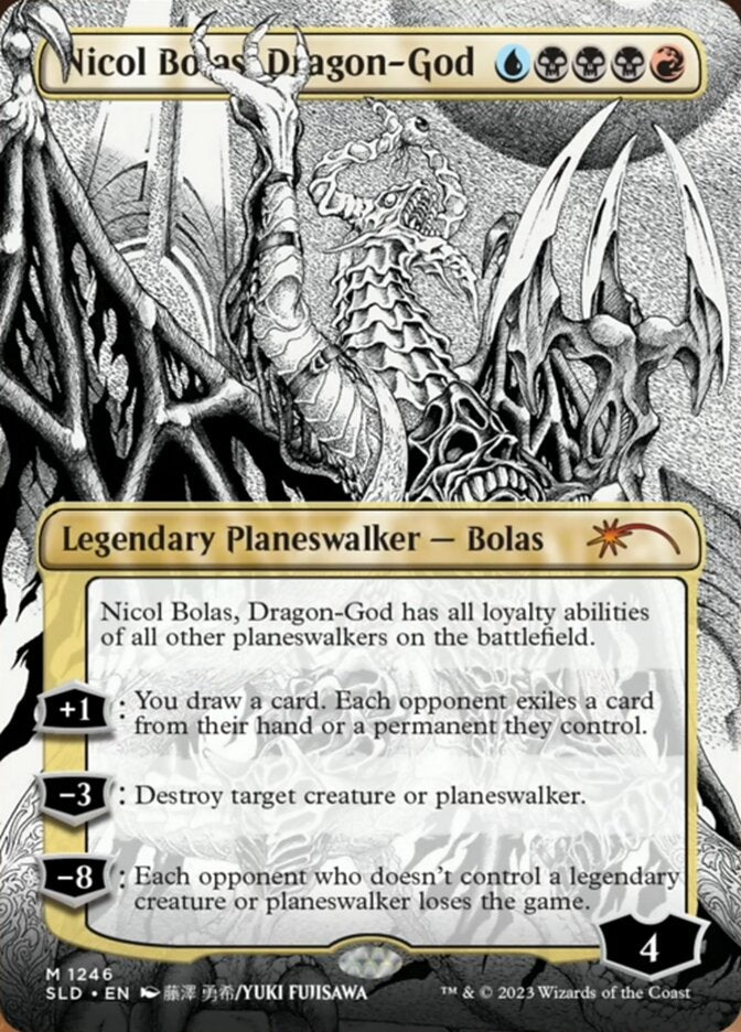 Nicol Bolas, Dragon-God (Borderless) [Secret Lair Drop Series] | Shuffle n Cut Hobbies & Games