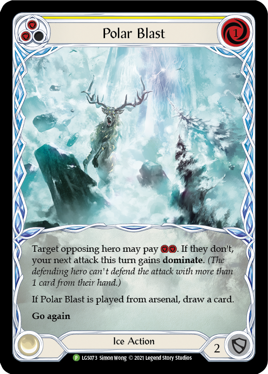 Polar Blast (Yellow) [LGS073] (Promo)  Rainbow Foil | Shuffle n Cut Hobbies & Games