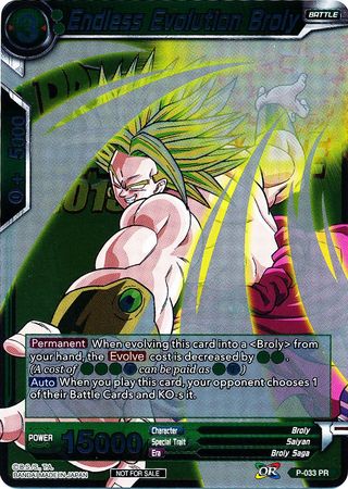 Endless Evolution Broly (Metallic Foil) (Event Pack 2018) (P-033) [Promotion Cards] | Shuffle n Cut Hobbies & Games