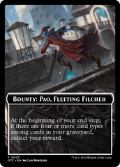 Bounty: Paq, Fleeting Filcher // Bounty Rules Double-Sided Token [Outlaws of Thunder Junction Commander Tokens] | Shuffle n Cut Hobbies & Games