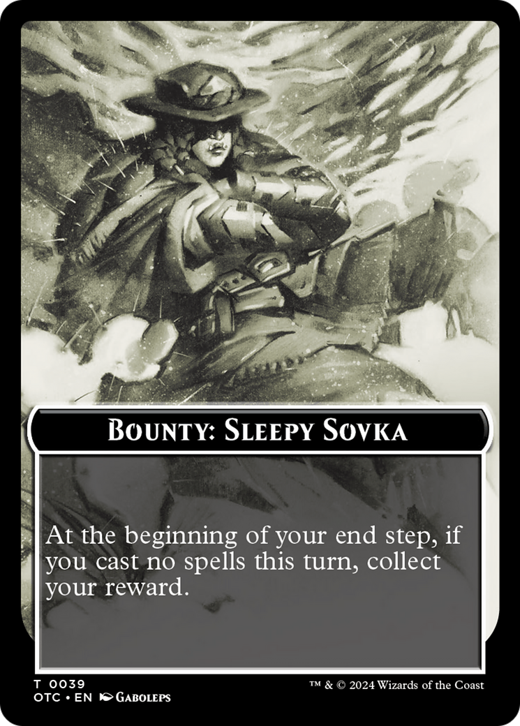 Bounty: Sleepy Sovka // Bounty Rules Double-Sided Token [Outlaws of Thunder Junction Commander Tokens] | Shuffle n Cut Hobbies & Games