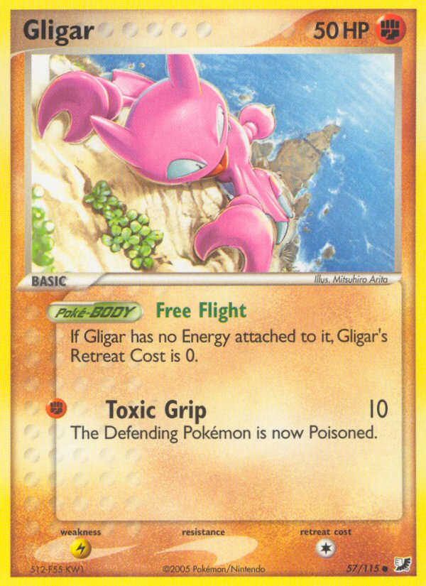 Gligar (57/115) [EX: Unseen Forces] | Shuffle n Cut Hobbies & Games