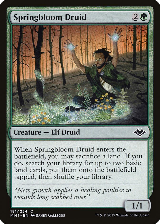 Springbloom Druid [Modern Horizons] | Shuffle n Cut Hobbies & Games