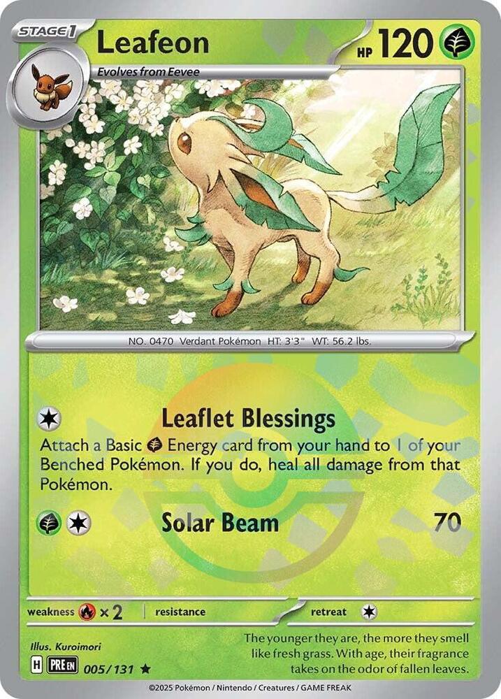 Leafeon (005/131) (Poke Ball Pattern) [Scarlet & Violet: Prismatic Evolutions] | Shuffle n Cut Hobbies & Games