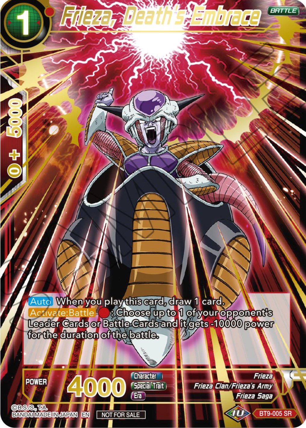 Frieza, Death's Embrace (BT9-005) [Tournament Promotion Cards] | Shuffle n Cut Hobbies & Games